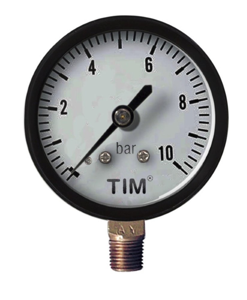 Манометр радиальный 10 ба TIM